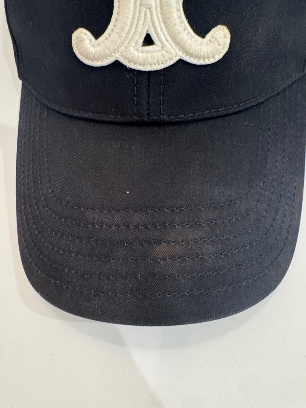 CELINE Baseball Cap logo color Black Size Medium 100% cotton - Picture 13 of 13